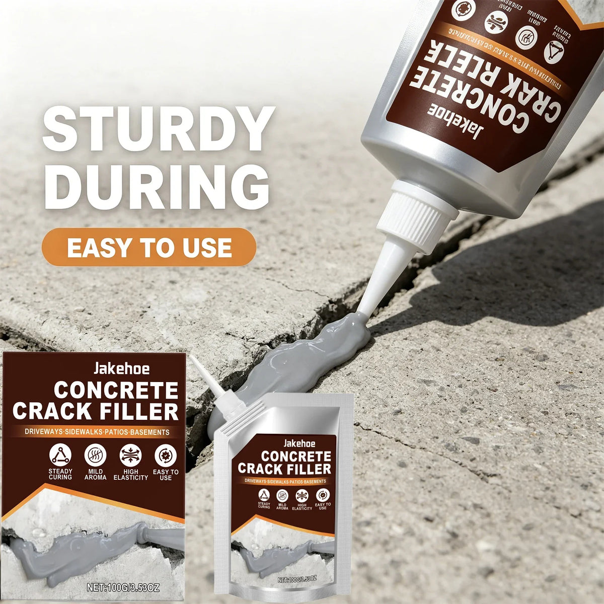 Self-Leveling Concrete Crack Sealant – Fast Gap Filler Concrete Crack Sealant Qme