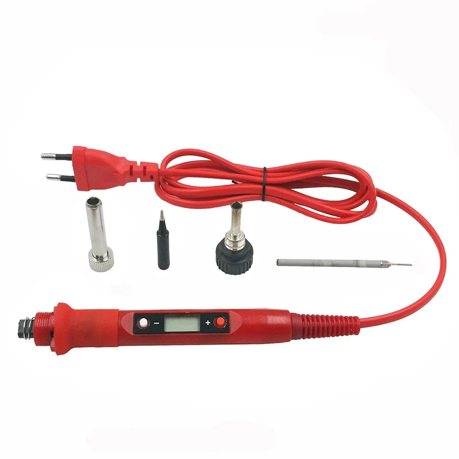 80W Digital Soldering Iron Kit – LCD Display, Adjustable Temp Electric Soldering Iron Qme