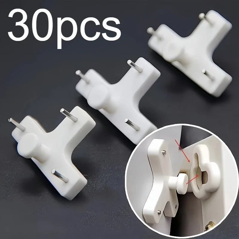 T-Type Invisible Nail Hooks – Heavy Duty Picture Hangers Picture Hanging Hooks Qme 30pcs