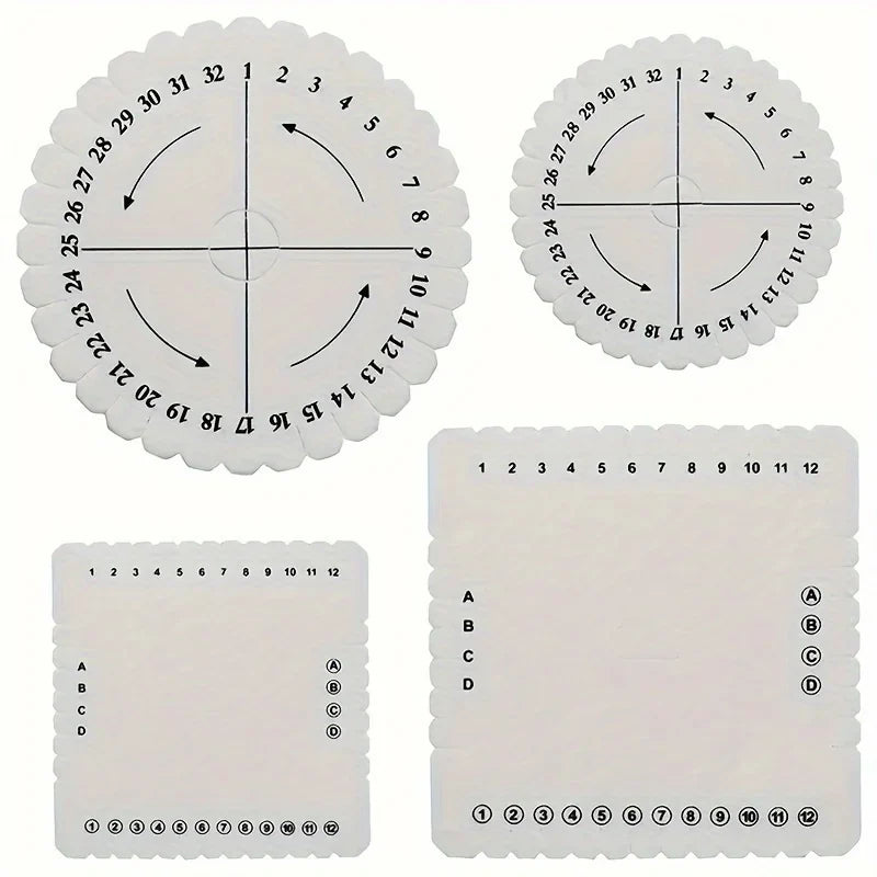 DIY Beading Braiding Disc Set – Round & Square Shapes Braiding Disc Set Qme 4pcs