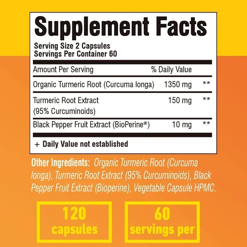 Turmeric Curcumin with BioPerine – Antioxidant Supplement Turmeric Supplement Qst