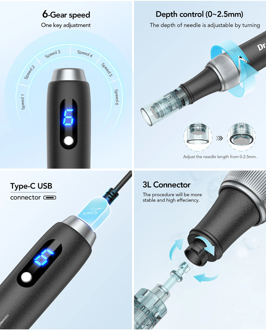 Dr. Pen Ultima M7S Wireless Microneedling Pen + 2 Cartridges Microneedling Pen Qst