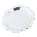 Silver & Gold Glossy Iron Decorative Tray | Buffet Plate Decorative Serving Tray Qme Silver