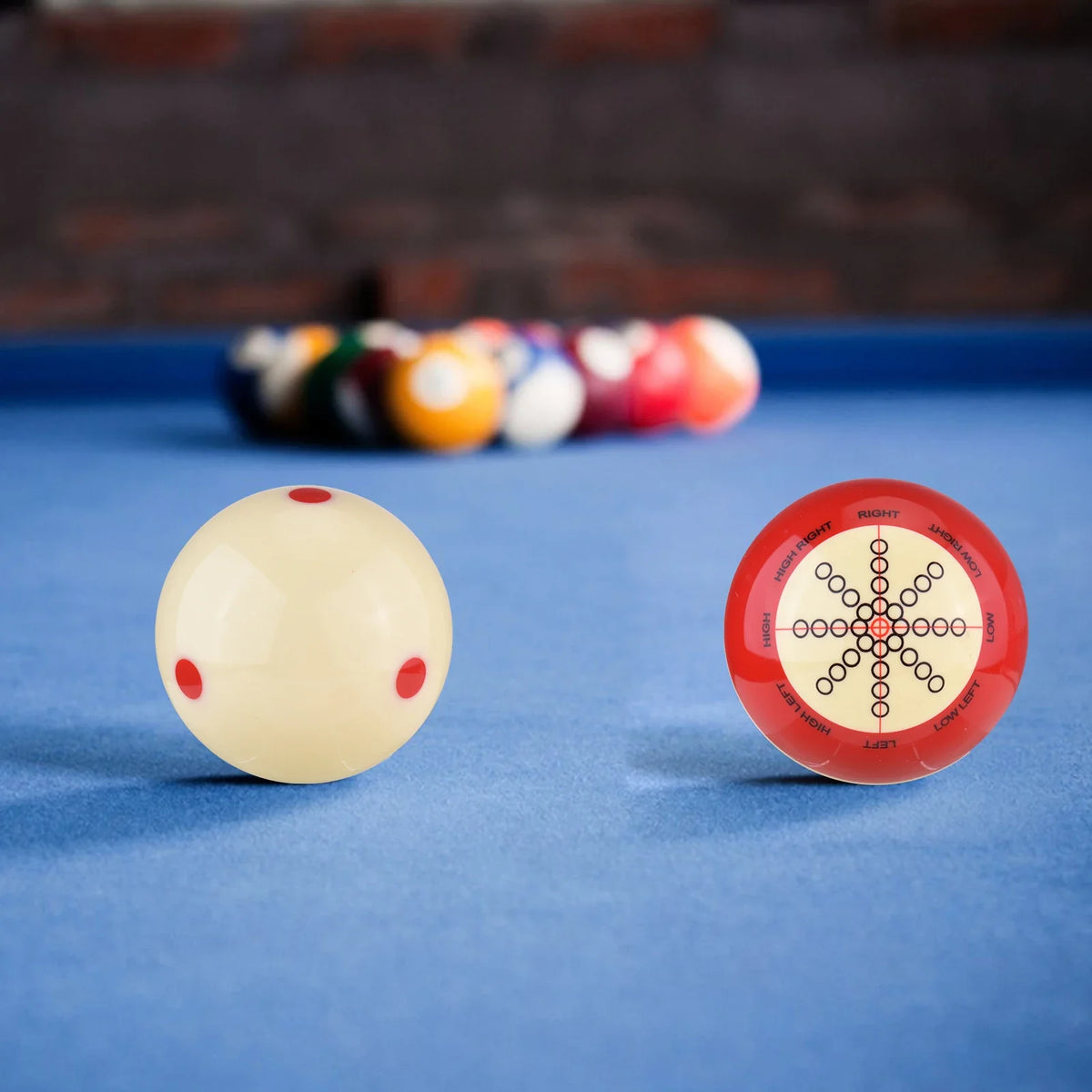 Resin Billiard Training Cue Ball Set – Red & White Pool Practice Billiard Training Ball Qme