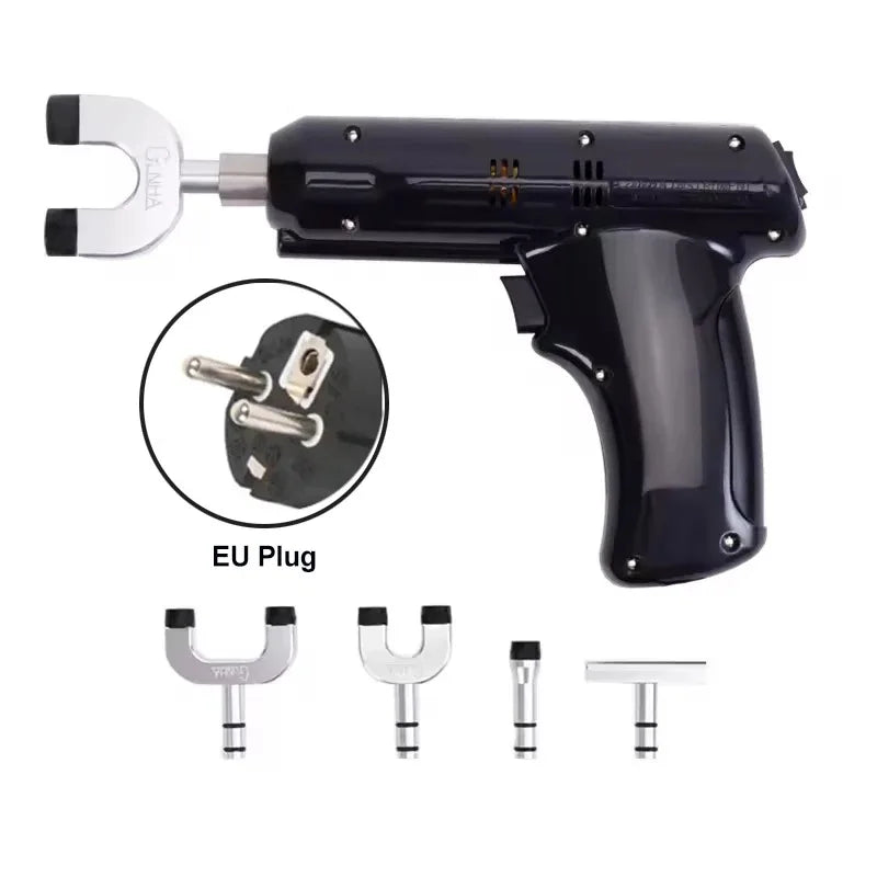 4-Head Spinal Impulse Adjuster & Massager | 3 Gears 350N Impulse Adjuster Massager Qst Black-EU PLUG