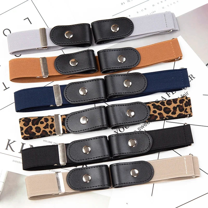 Women's Elastic Invisible Belt – Buckle-Free Stretch Waistband Elastic Invisible Belt Qme
