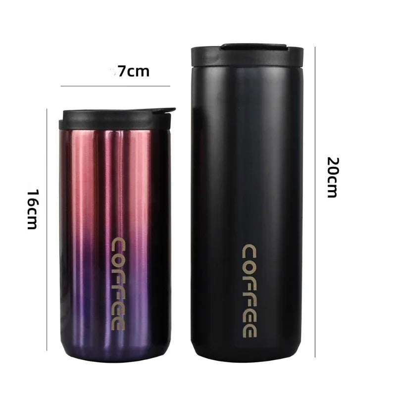 Stainless Steel Insulated Car Coffee Cup | 400ml & 550ml Insulated Travel Mug Qme