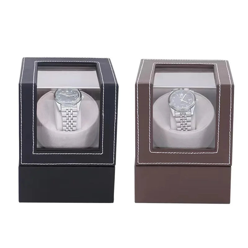 Automatic Watch Winder Box for Mechanical Watches | PU Leather Watch Winder Box Qme