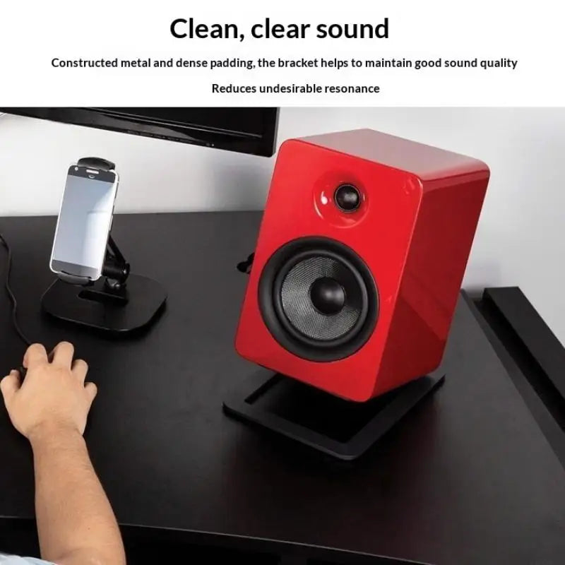Heavy Duty Aluminum Desktop Speaker Stands – Tabletop Audio Desktop Speaker Stand Qme