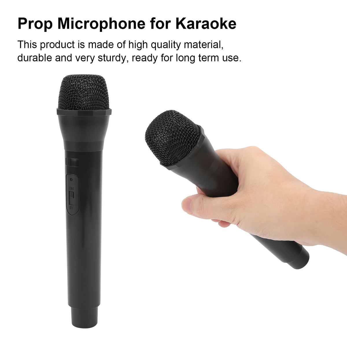 Realistic Prop Microphone for Karaoke, Stage & Dance Shows Prop Microphone Qst
