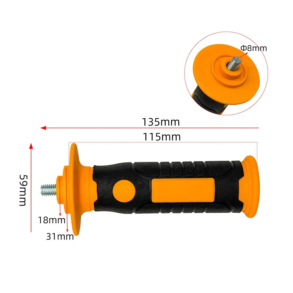 M8 Thread Angle Grinder Side Handle – Anti-Vibration Grinder Side Handle Qme