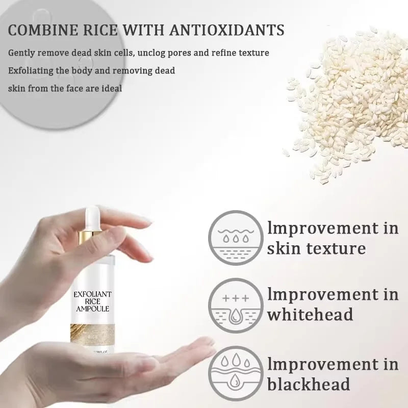 Black & White Rice Exfoliating Essence – Brightening Facial Serum Facial Exfoliating Essence Qme