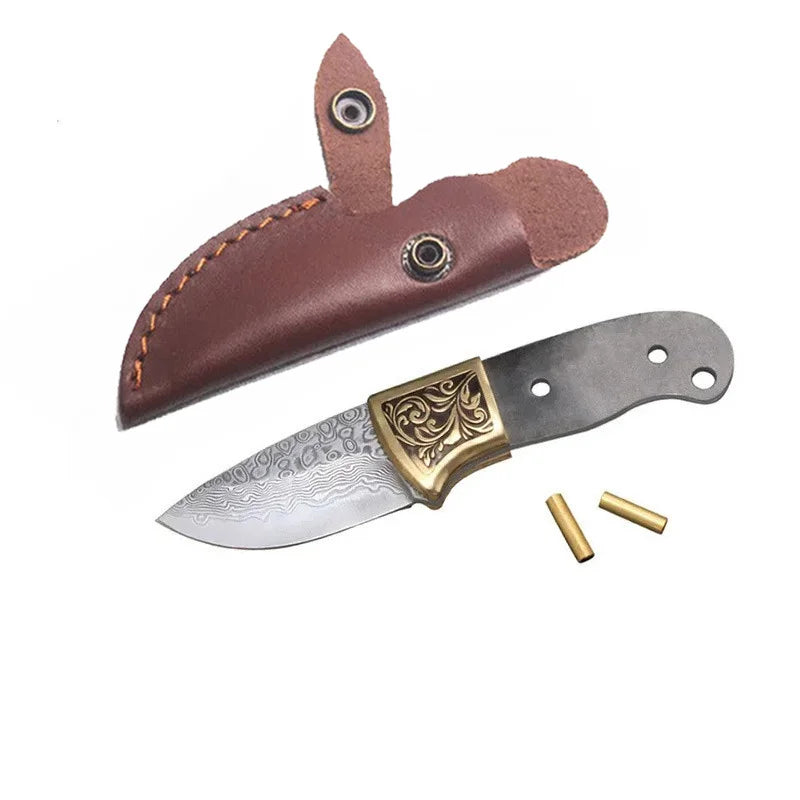 Swayboo Damascus Steel Fixed Blade Knife DIY Billet Kit DIY Knife Billet Qst