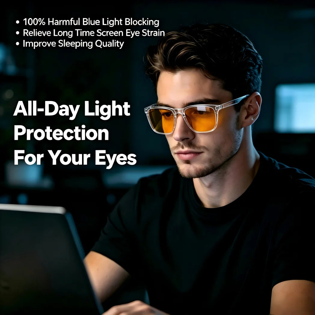 VOPHA S70 Blue Light Blocking Glasses – Amber Lenses Blue Light Glasses Qst