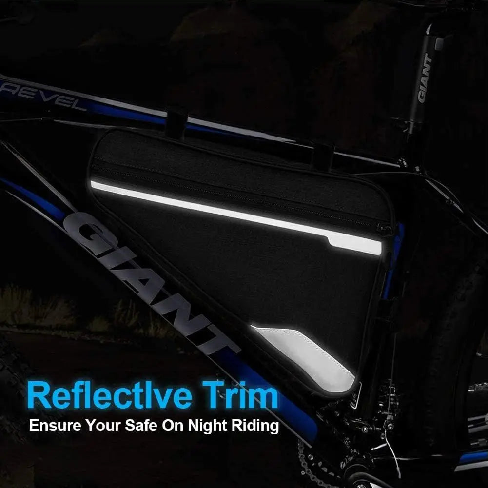 Bike Triangle Frame Bag – Waterproof Cycling Storage Pouch Bicycle Frame Bag Qme