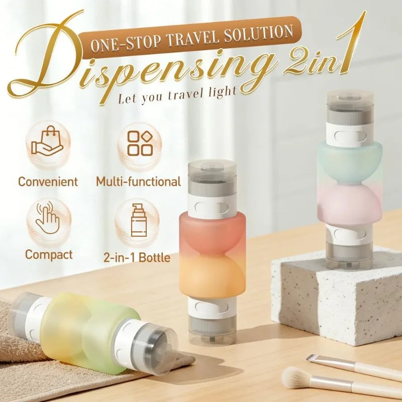 Silicone Travel Dispenser Bottle – Leak-Proof & TSA Approved Travel Dispenser Bottle Qme