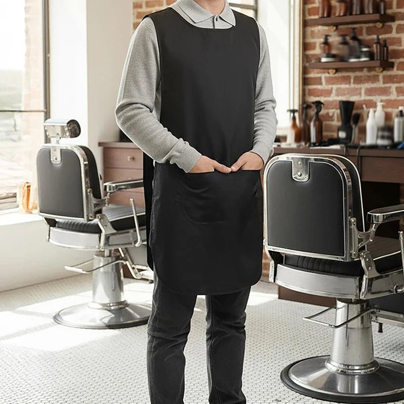 Waterproof Double-Sided Barber Apron – Salon Stylist Vest Salon Barber Apron Qst