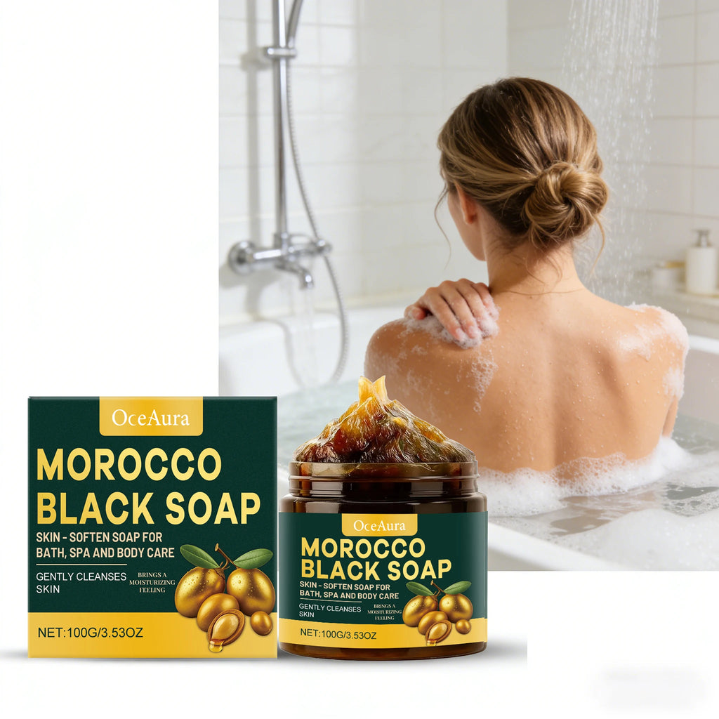 Oceaura Black Bathing Soap – Moisturizing Glycerin Body Bar Body Bar Soap Qst