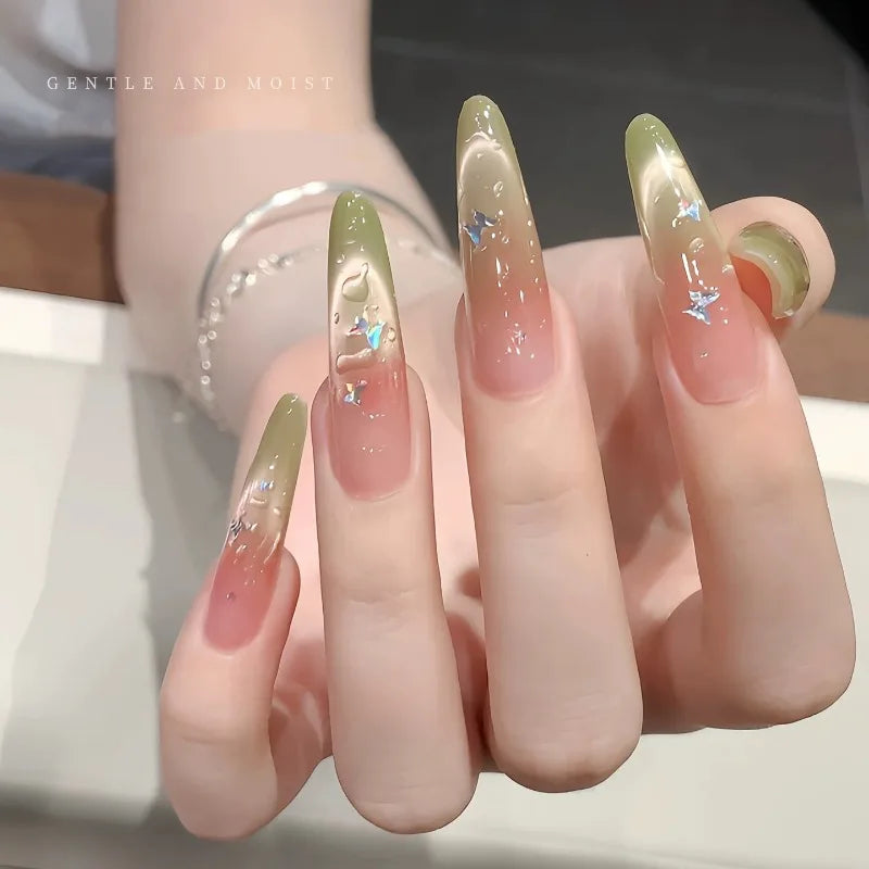 Qme Water Drop Nail Gel 3D Crystal Dew Effect No Wipe Top Coat 3D Nail Gel Top Coat Qme