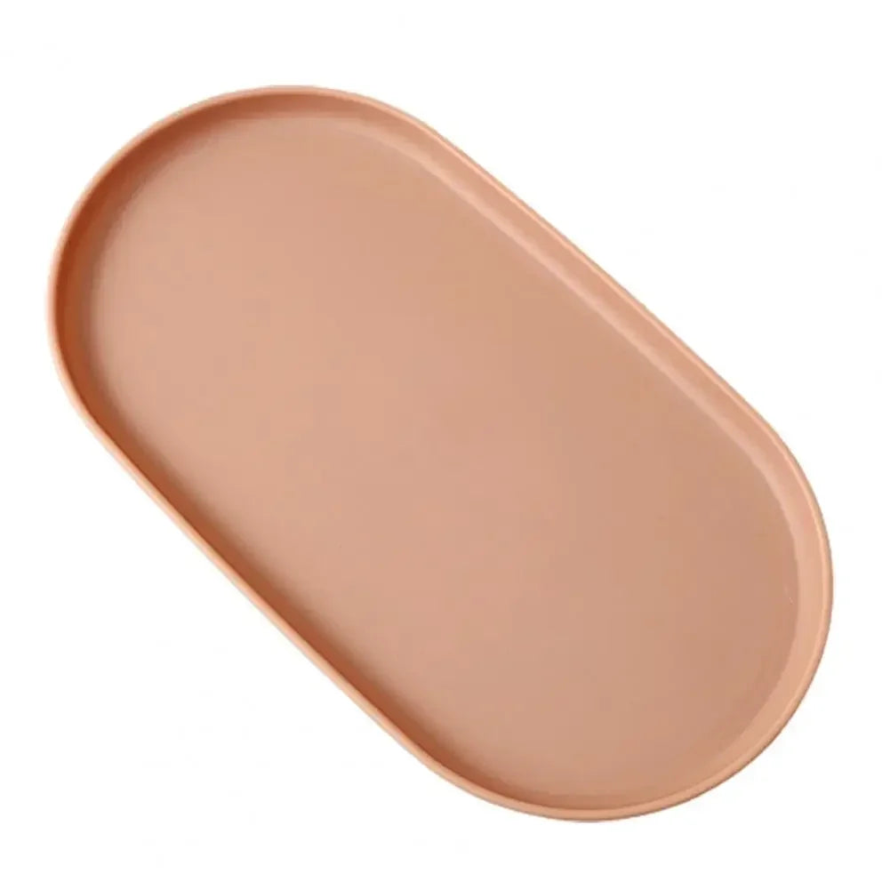 Stackable Oval Serving Plate Dessert Fruit Tray | 5 Colors Oval Serving Plate Qme 1pc Coral