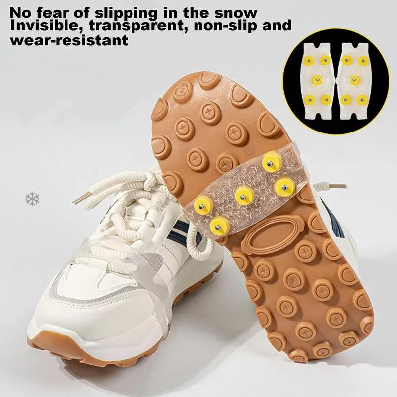 5-Stud TPE Ice Cleats & Snow Traction Grips for Shoes Ice Traction Cleats Qst