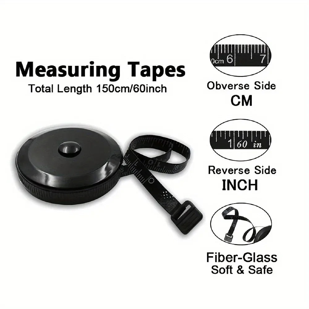 Retractable Soft Measuring Tape – 150cm/60" Sewing & Tailor Tool Sewing Tape Measure Qme