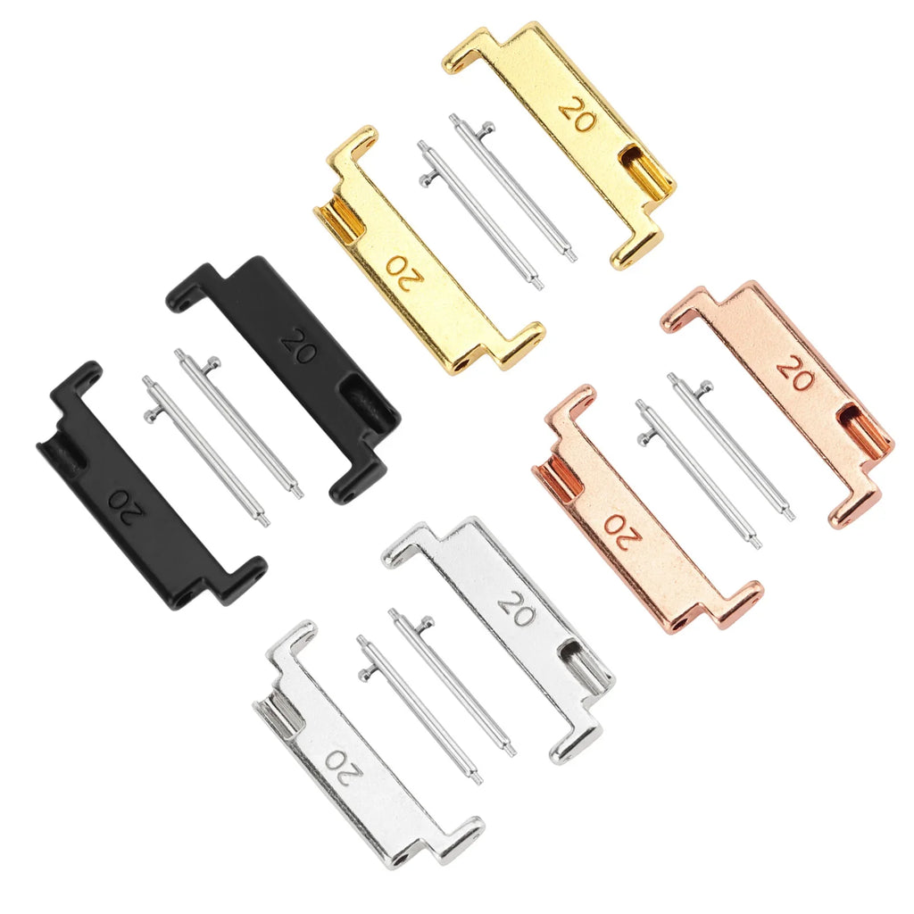 Metal Watch Band Adapter 1 Pair – 20–22mm Strap Connection Watch Band Adapter Qme