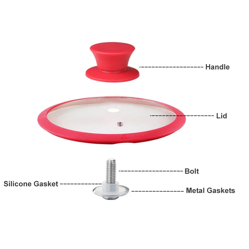Silicone Universal Pot Lid Knob Handle Replacement – 10 Colors Cookware Lid Knob Qme