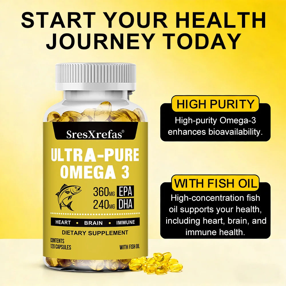 ZENVITALIZE Omega-3 Fish Oil 990mg | 360mg EPA 240mg DHA Fish Oil Supplement Qst