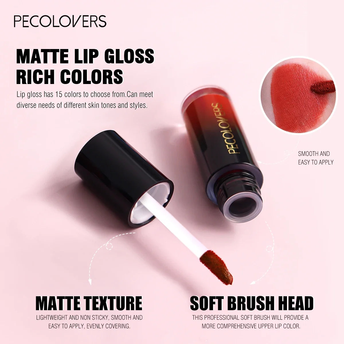 Matte Velvet Lip Gloss – Waterproof & Long-Lasting, 31 Shades Matte Lip Gloss Qme
