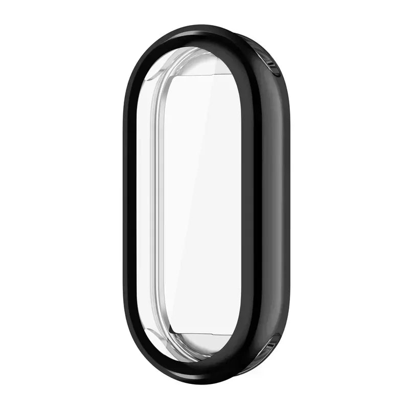 Xiaomi Mi Band 8 Soft TPU Case & Screen Protector | 6 Colors Smartwatch Case Cover Qme Black Mi Band 8