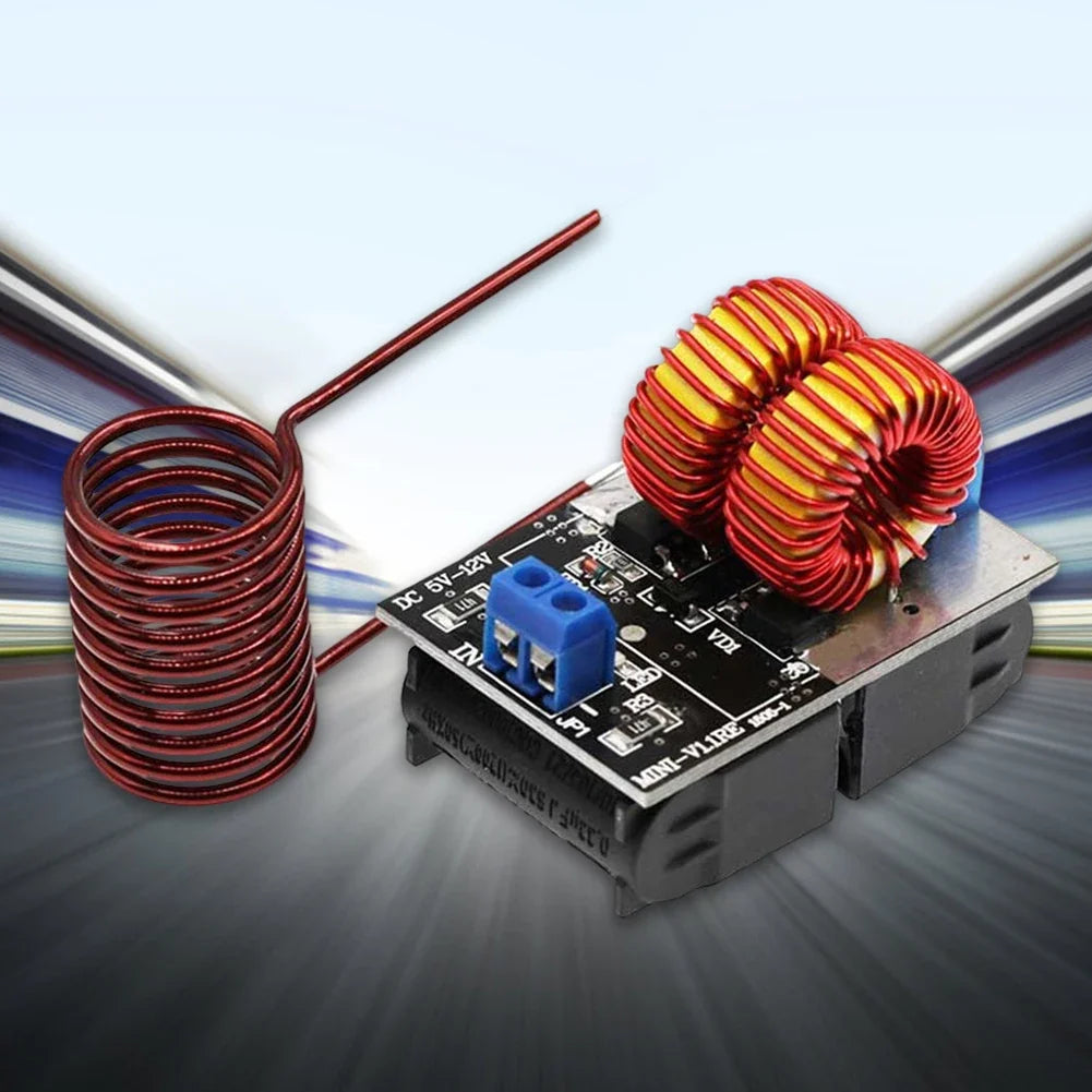120W Mini ZVS Induction Heating Board DC 5-120V Driver Induction Heating Module Qme