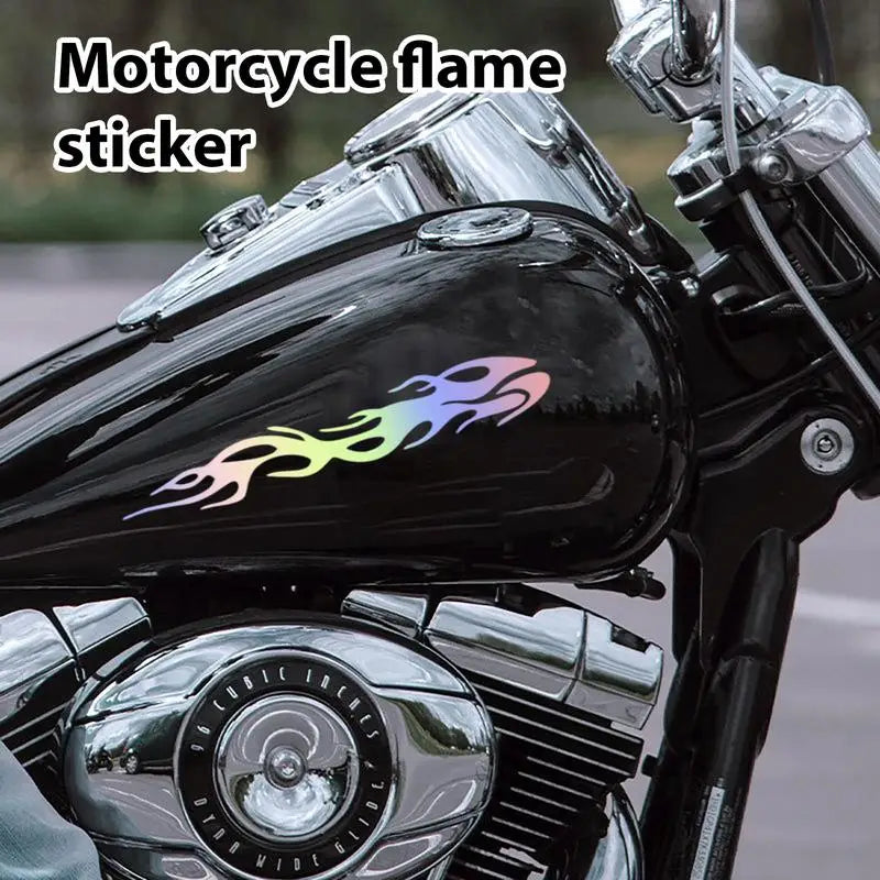 Reflective Flame Stickers – Waterproof Motorcycle Car Decals Motorcycle Decal Stickers Qst