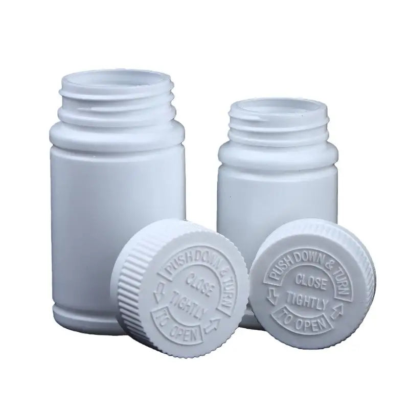 HDPE Plastic Pill Vials & Powder Containers 10pcs Seal Pill & Powder Vials Qme