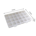 Jewelry Earring Bead Organizer – 24-Grid Clear Display Case Jewelry Organizer Case Qme One Size