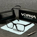 VOPHA Square Reading Glasses Blue Light Blocking +1.0–+3.0 Unisex Reading Glasses Qst 200 Black