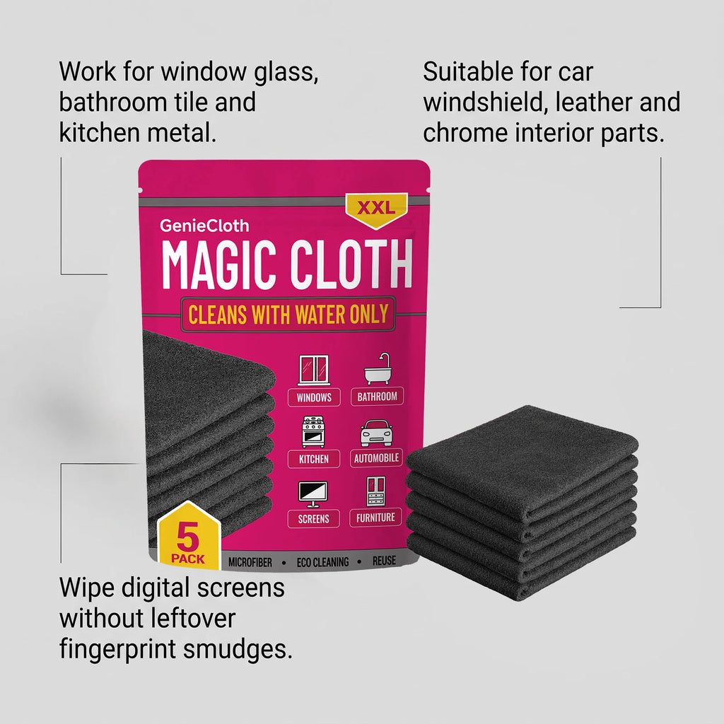 5-Pack Microfiber Magic Cleaning Cloths – Streak-Free Towels Cleaning Cloths Qst