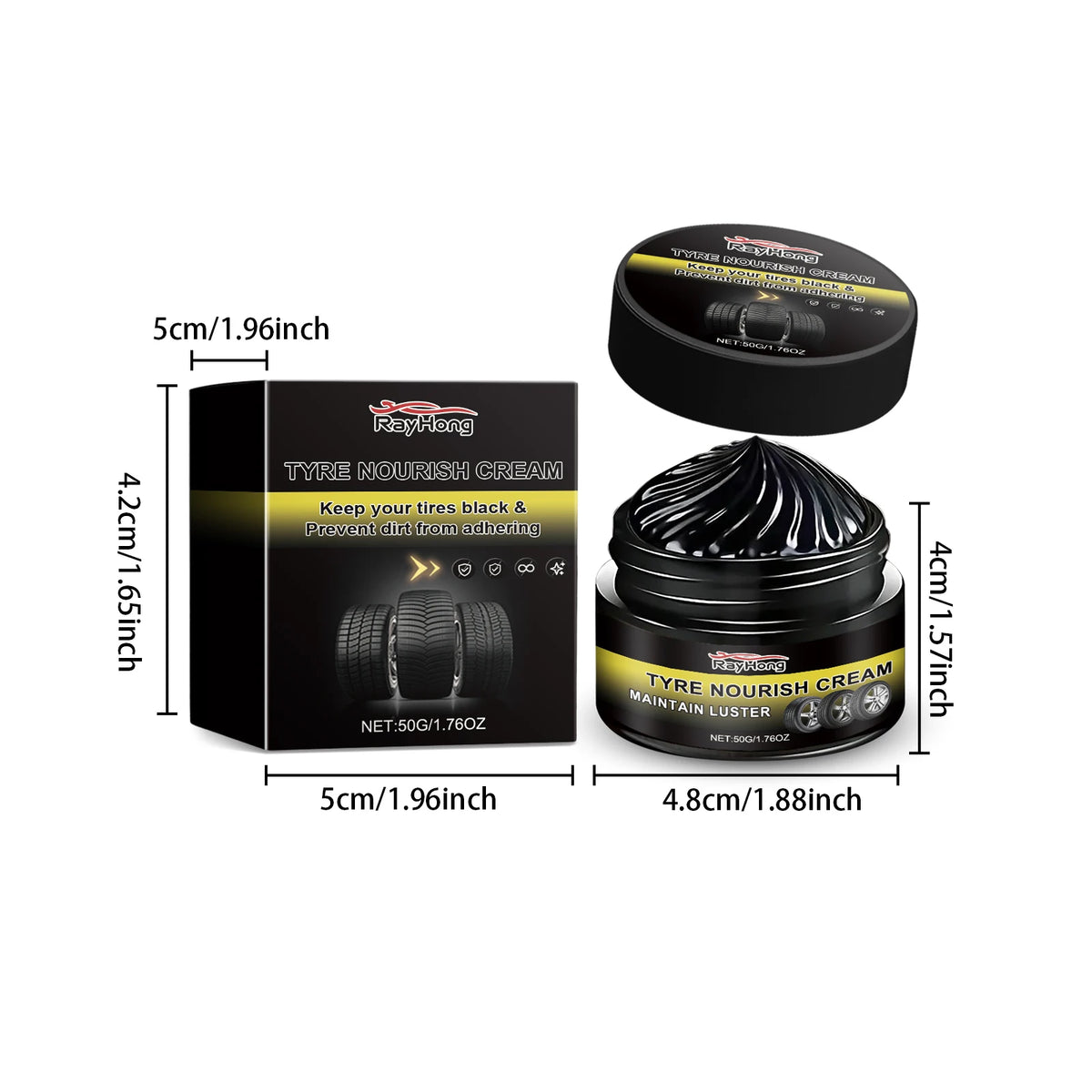 Car Tire & Wheel Retreading Wax – Polish & Long Protection Tire & Rim Wax Qst
