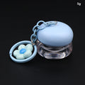 Mini Empty Lip Balm Jar 5g with Keychain – Refillable Lip Mask Lip Balm Container Qst Blue