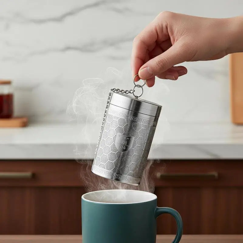 316 Stainless Steel Tea Infuser – Ultra Fine Mesh & Chain Tea Infuser Qme