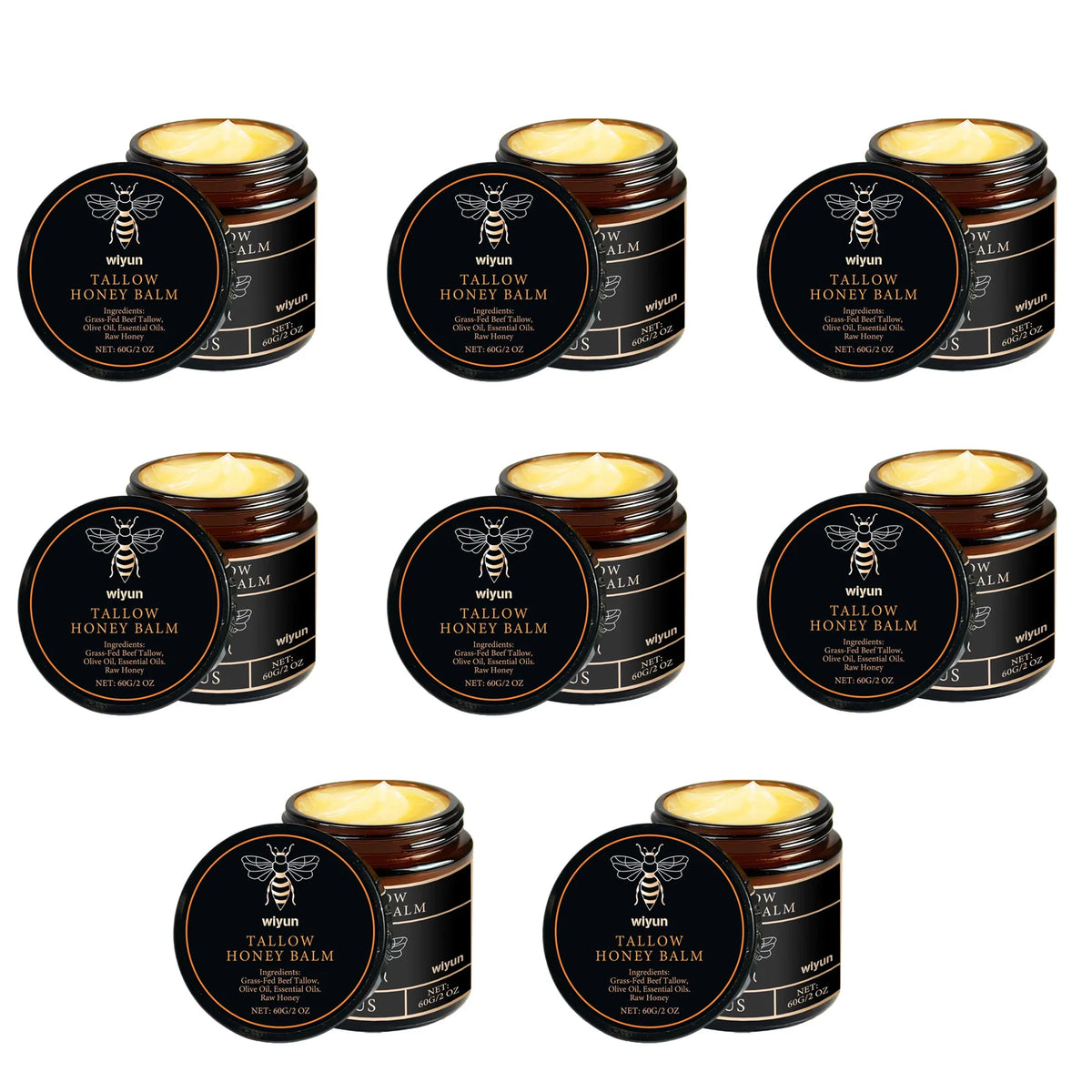 Grass Fed Beef Tallow & Raw Honey Moisturizing Balm Moisturizing Balm Cream Qst 480g