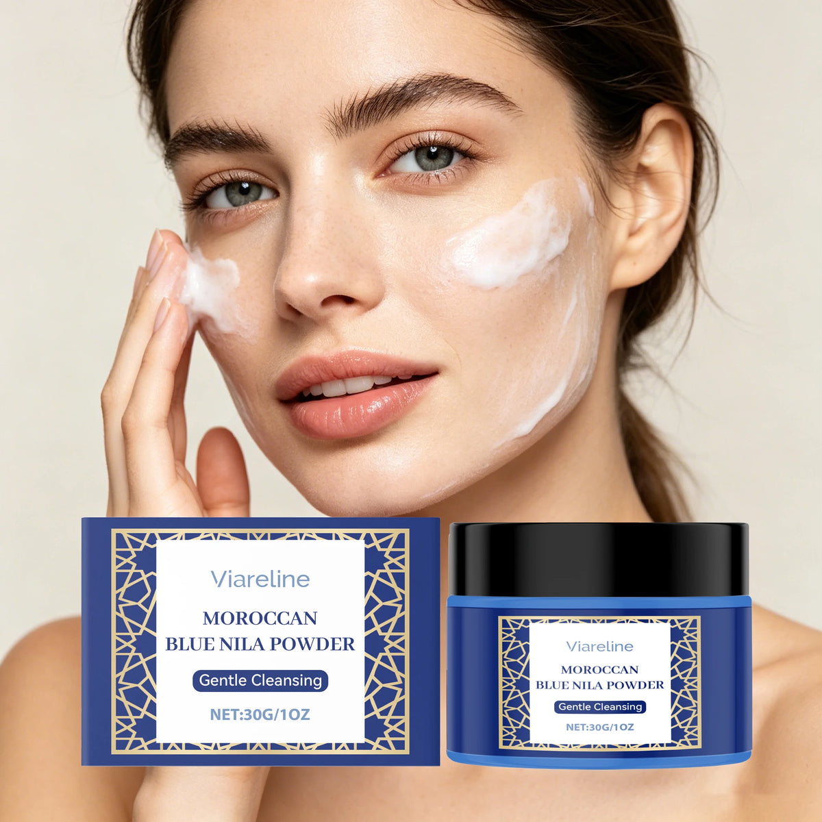 VIARELINE Blue Peel Mask Powder 30g – Moisturizing Oil Control Peel Mask Powder Qst
