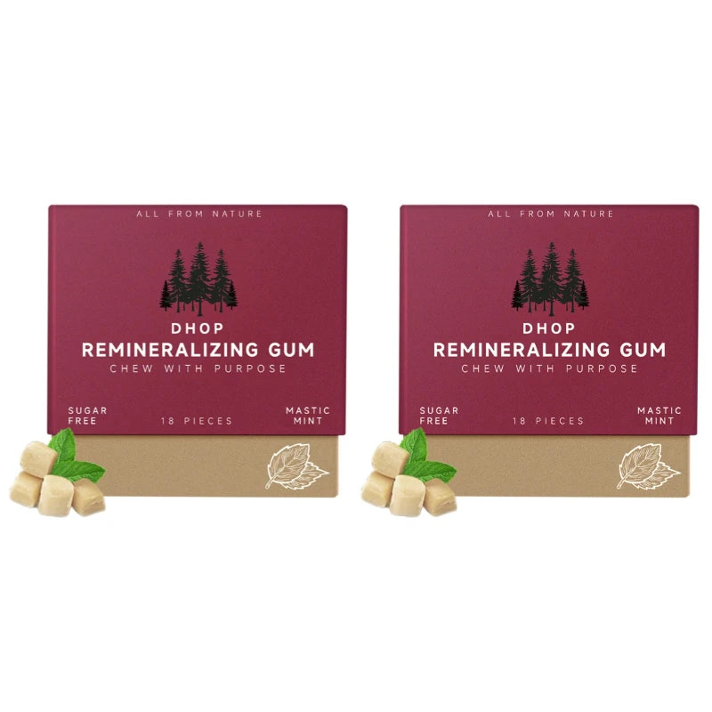 Sugar-Free Remineralizing Gum – Mastic, Xylitol & Propolis 18pc Oral Care Gum Qst 2 boxes