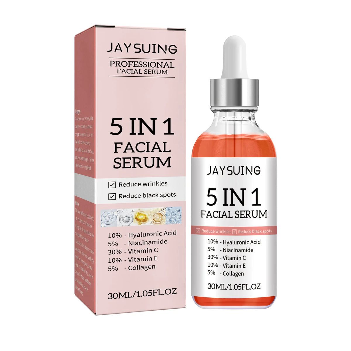 5-in-1 Hyaluronic Acid & Vitamin C Facial Serum 30ml Facial Serum Qst 30ml