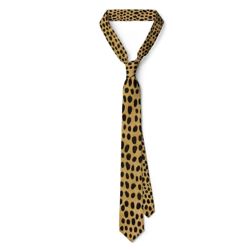 Animal Print Novelty Necktie – Cat & Tiger Pattern | 18 Colors Novelty Print Necktie Qme