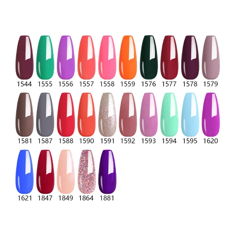 NAILCO Hybrid Gel Nail Polish Semi-Permanent UV Varnish 15ml Gel Nail Polish Qme
