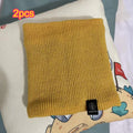 Thermal Knit Neck Tube Scarf – Windproof Neck Warmer Neck Tube Scarf Qme Yellow 2pcs