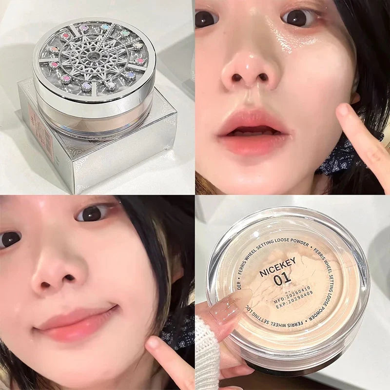 NICEKEY Matte Loose Setting Powder – Waterproof Oil Control Loose Setting Powder Qme