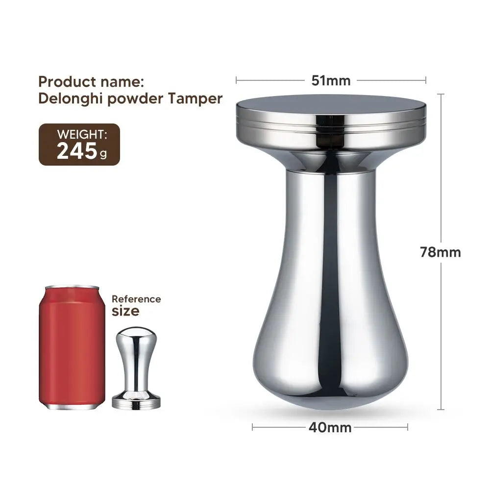 RECAFIMIL 51mm Espresso Tamper – DeLonghi Portafilter Fit Espresso Tamper Qst