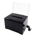 Acrylic Suggestion Box with Lock & Sign Holder | Ballot Box Suggestion Box Qme B